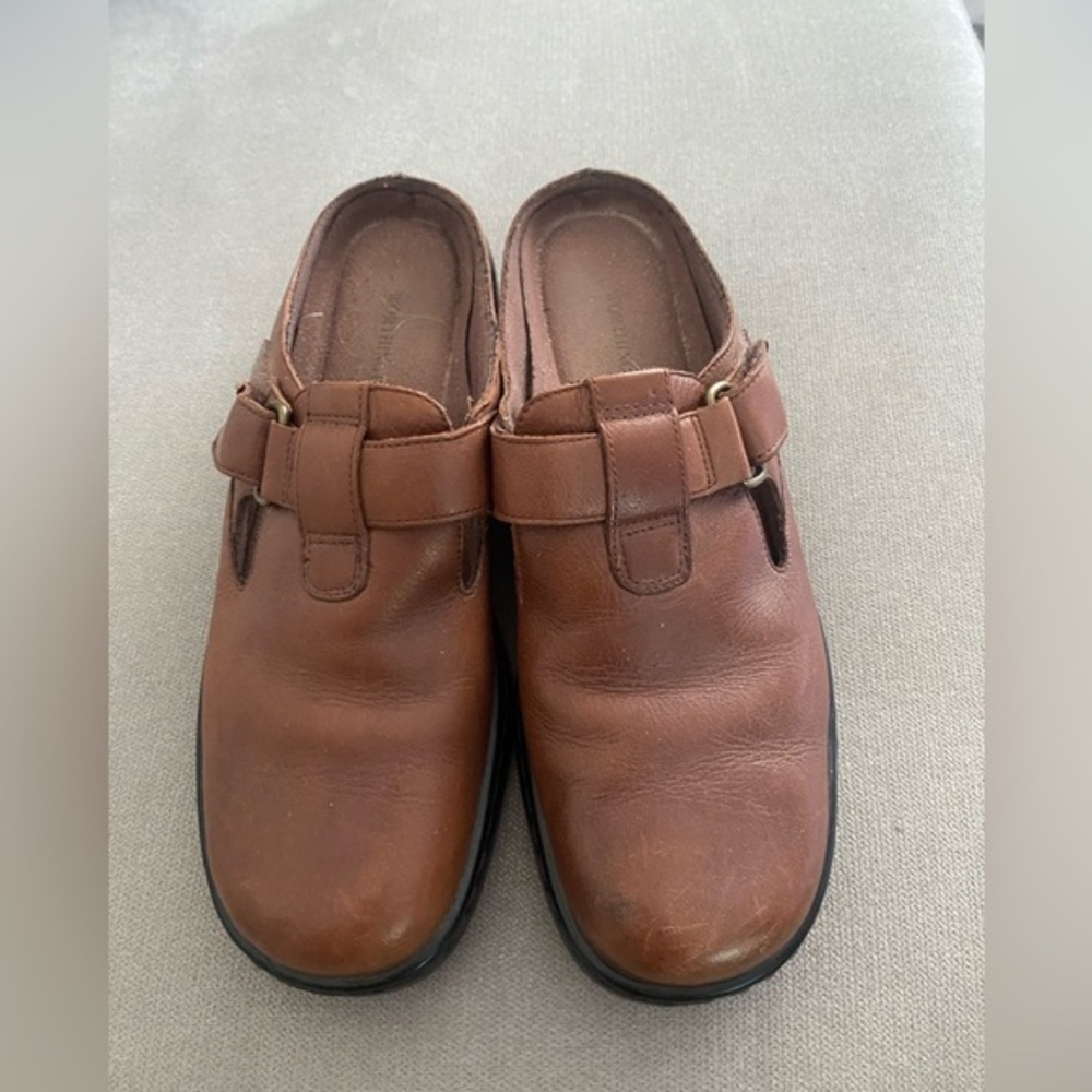 Worthington Brown Leather Buckle Slip On